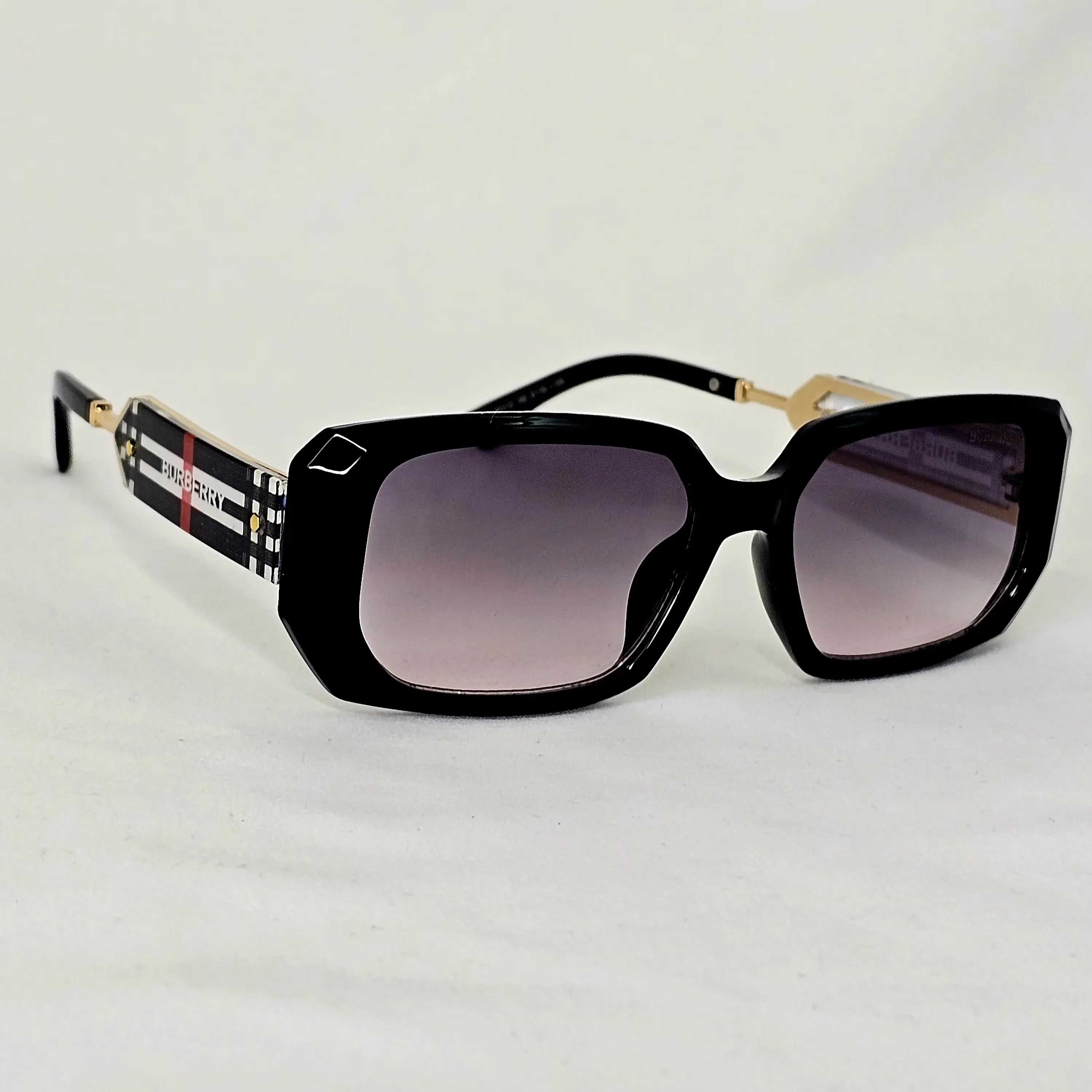 Burberry Check Detail Square Sunglasses - Image 4