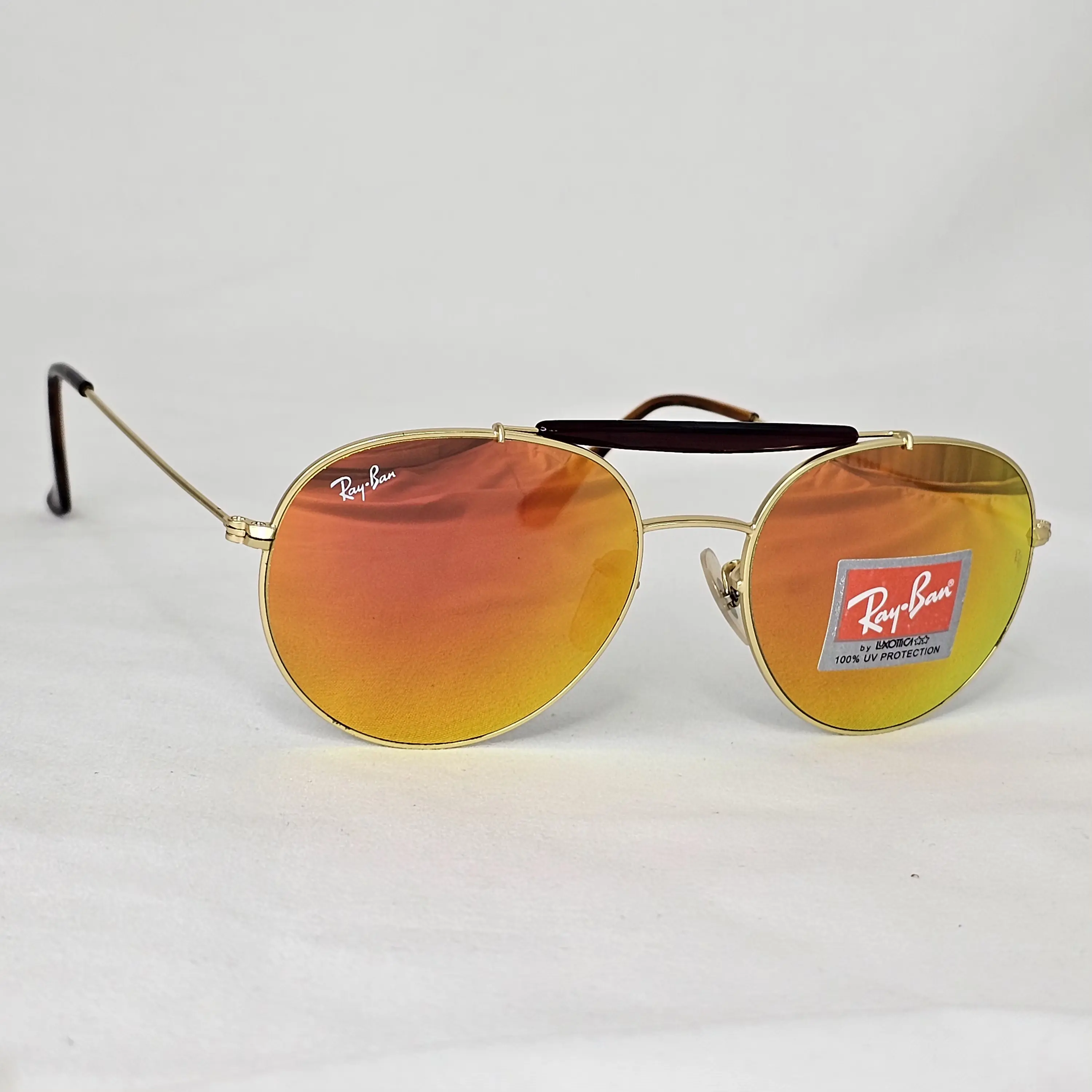 Ray-Ban Round Outdoorsman - Amber Mirror Gold - Image 3